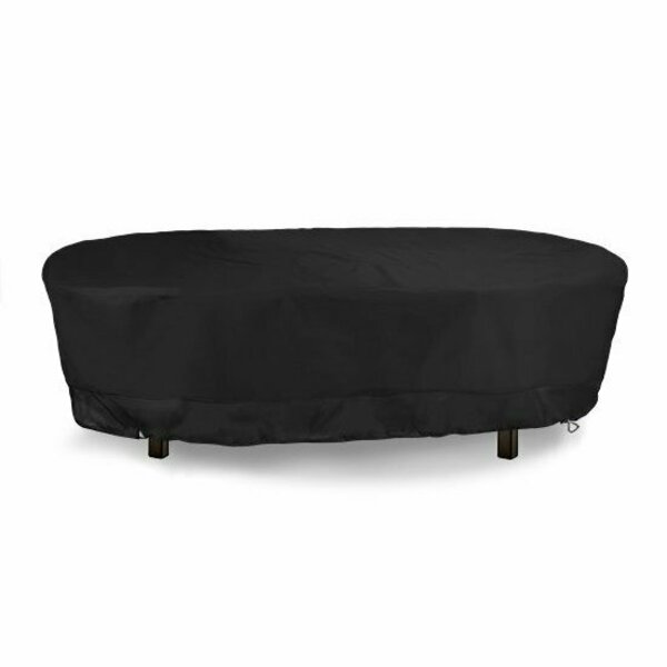 Eevelle Meridian Rectangular Table Cover, Black, 92 in L x 25 in W x 60 in H MDTBLREC_92L_60W_25H-BLK